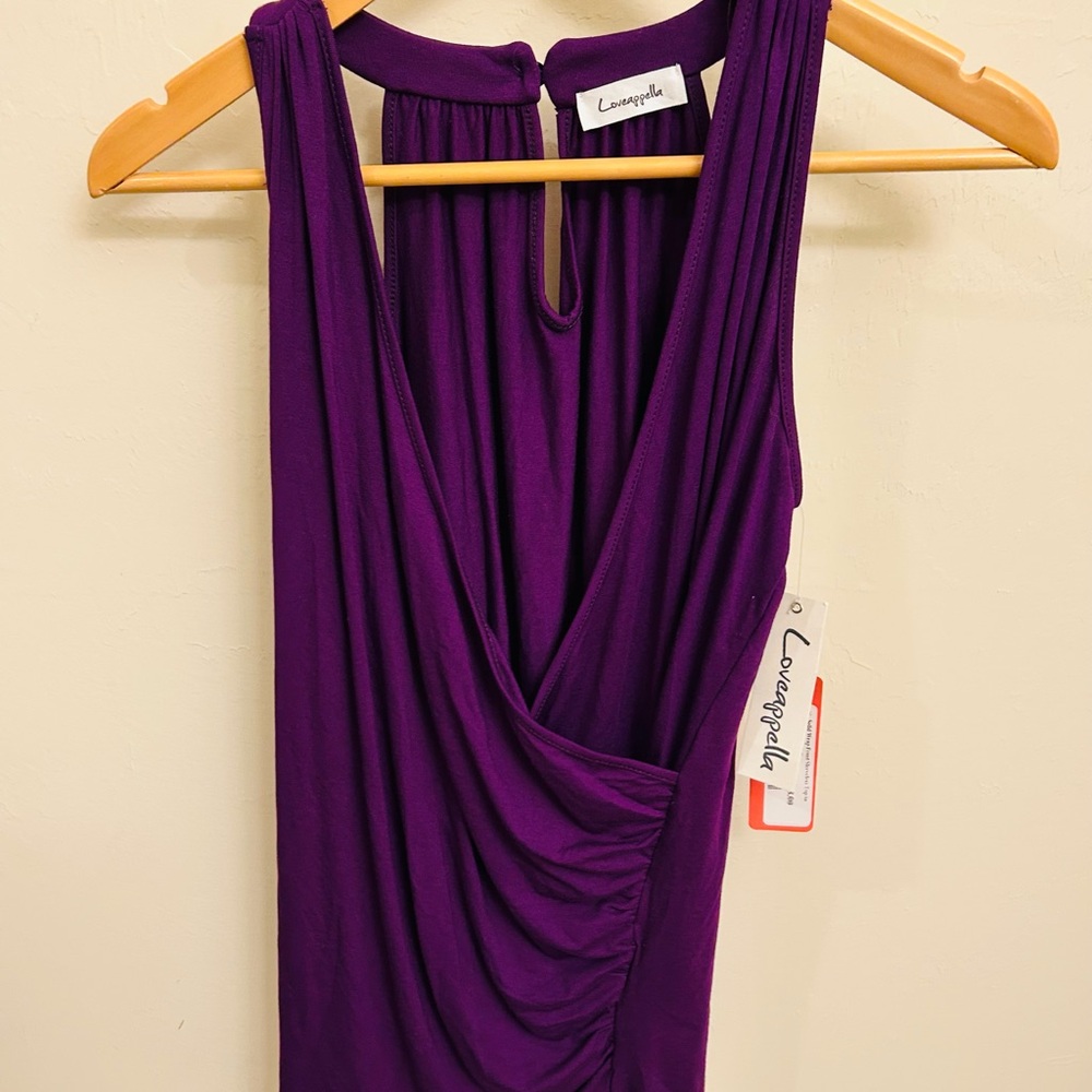 Loveappella Purple Sleeveless top